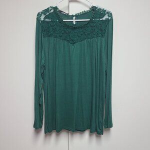 Green long-sleeve top